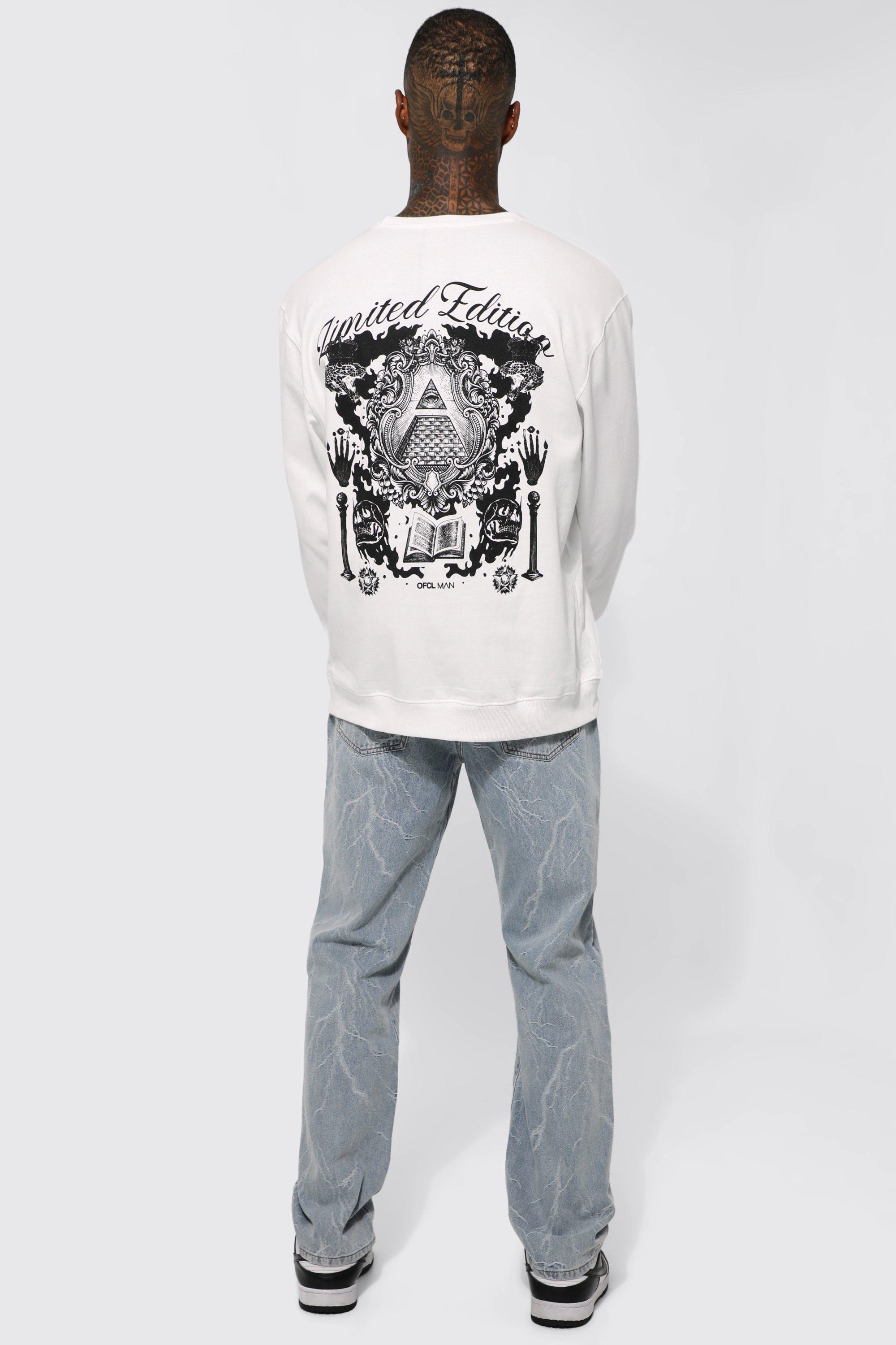 Relaxed Fit Lightning Jacquard Jeans | boohoo USA